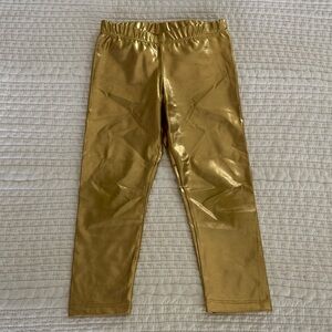 Shimmering Gold Kids Leggings